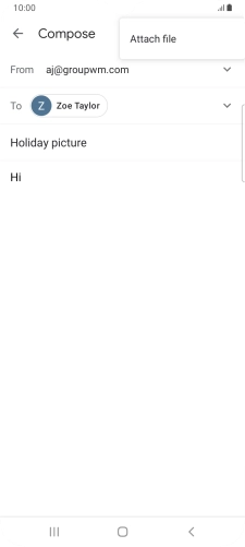 Press Attach file and go to the required folder.