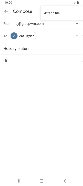 Press Attach file and go to the required folder.
