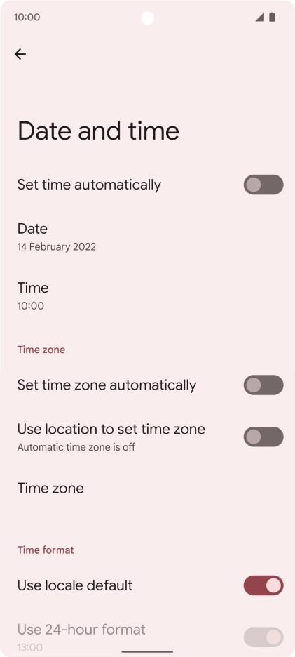 Press the indicator next to 