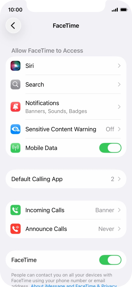 Press the indicator next to 