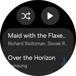 Press the required audio file.