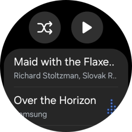 Press the required audio file.