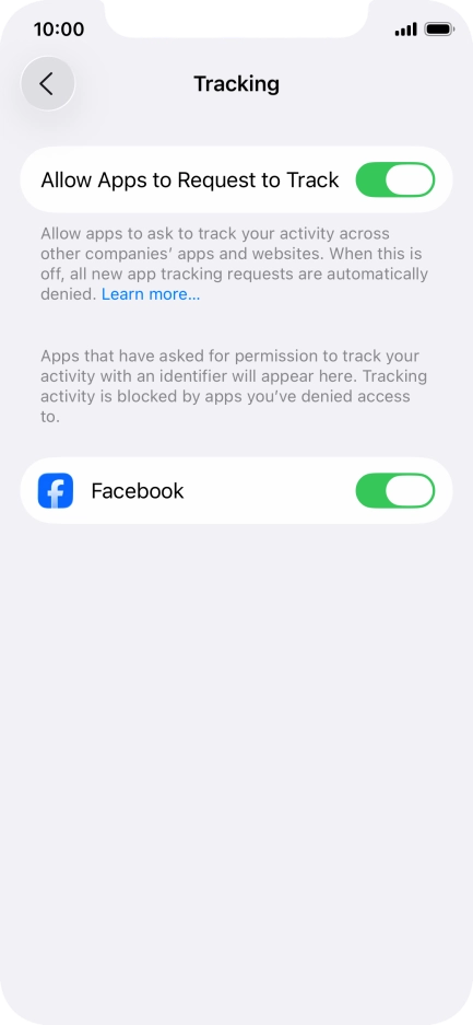 Press the indicator next to 