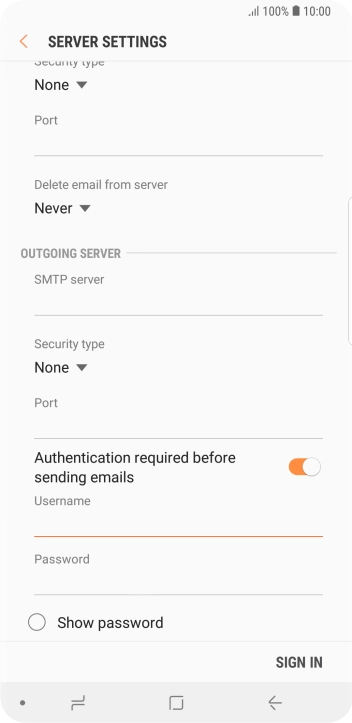 Press the field below 