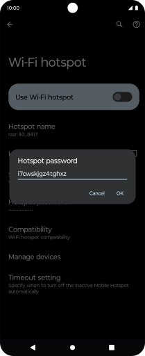 Key in the required password and press OK.