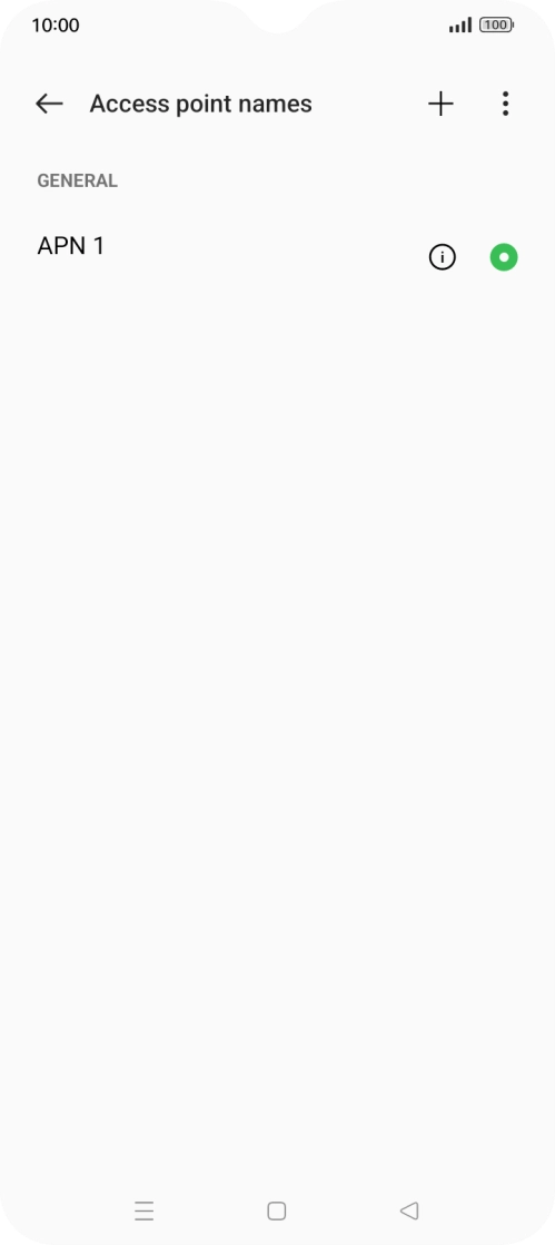 Press the new data connection icon.