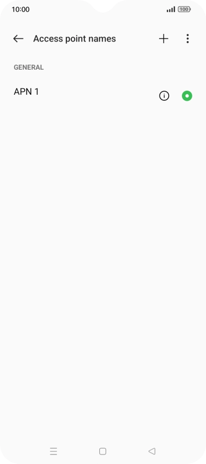 Press the new data connection icon.