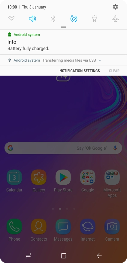 Press the connection icon.