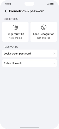Press Fingerprint ID.
