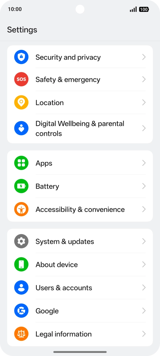 Press Users & accounts.