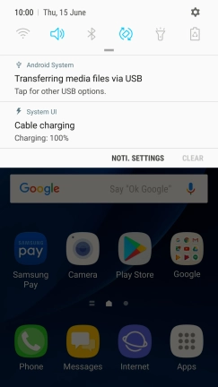 Press the settings icon.