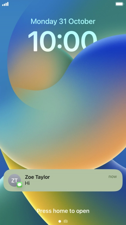 Press the required notification and follow the instructions on the screen to use the selected function.