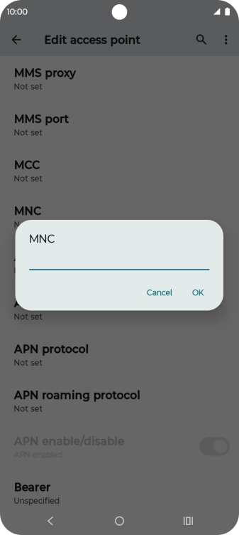 Key in 33 and press OK.