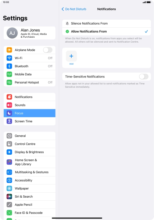Press the indicator next to 