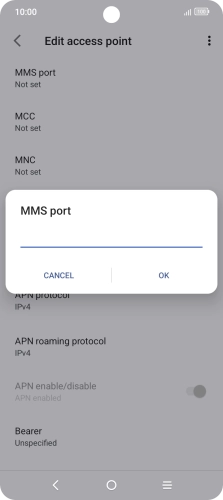 Key in 8080 and press OK.