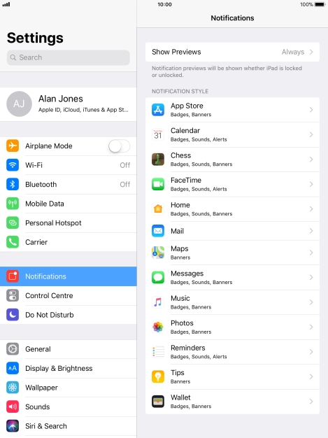 Press Show Previews.