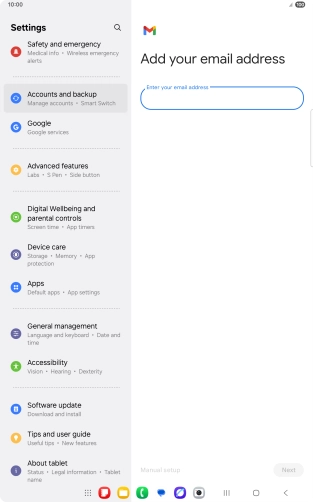 Press the field below 