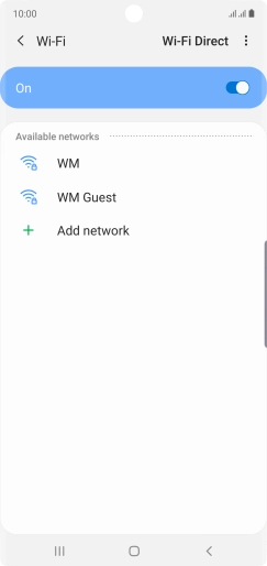 Press the menu icon.