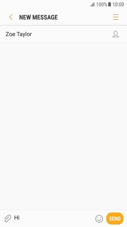 Press SEND when you've written your text message.
