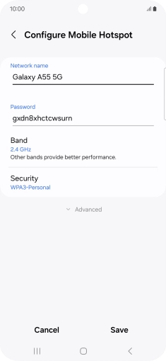 Press the field below 