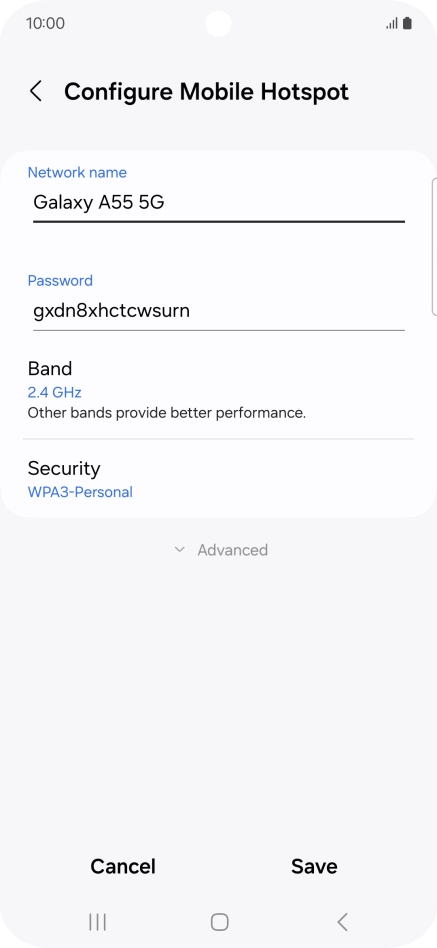 Press the field below 