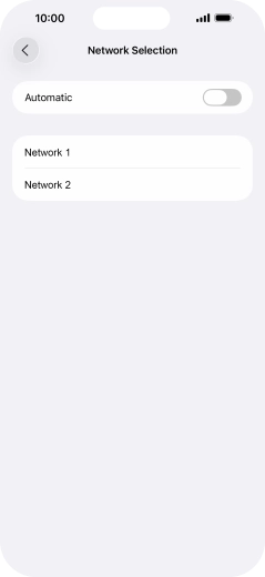If you turn off the function, press the required network.