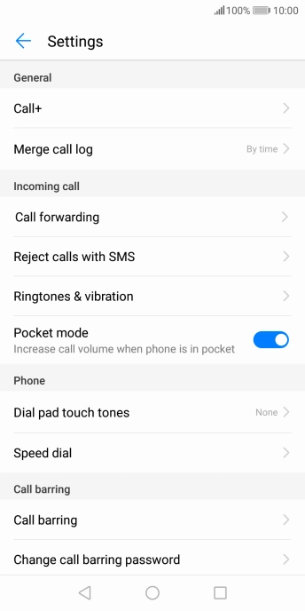 Press Call forwarding.
