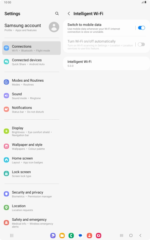 Press the indicator next to 