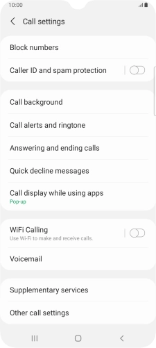 Press Supplementary services.