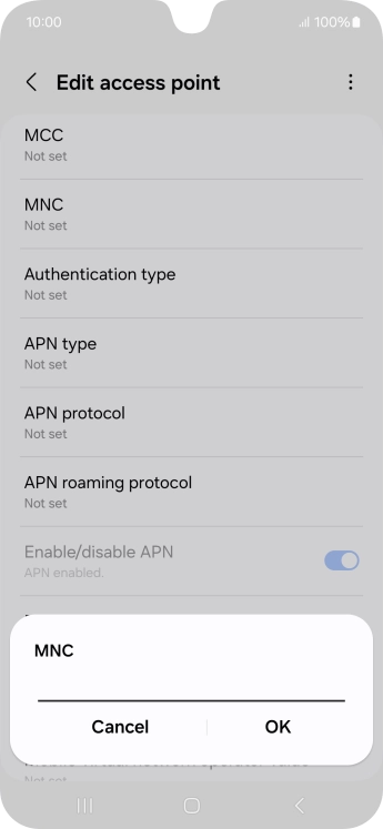 Key in 33 and press OK.