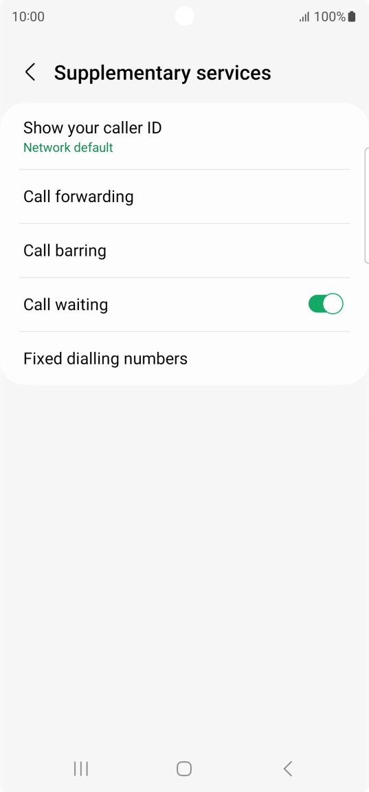 Press the indicator next to 