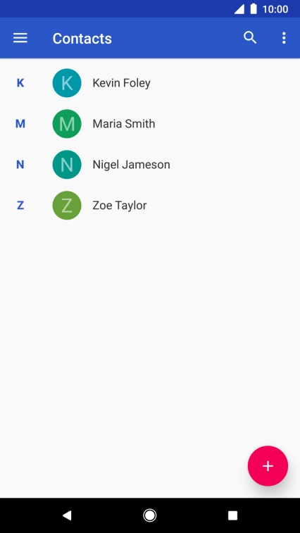 Slide your finger right starting from the left side of the screen.