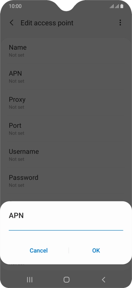 Key in everywhere and press OK.