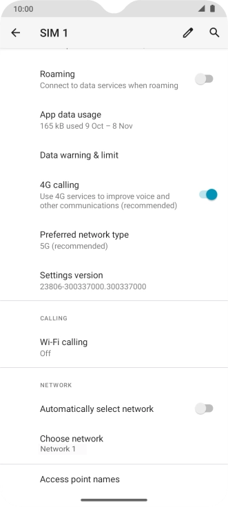 Press the indicator next to 