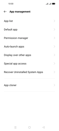 Press Permission manager.