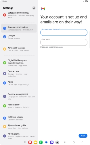 Press the field below 