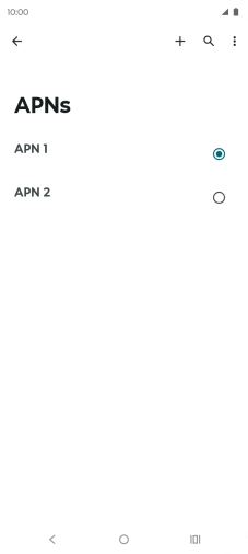 Press the field next to the data connection to activate it.