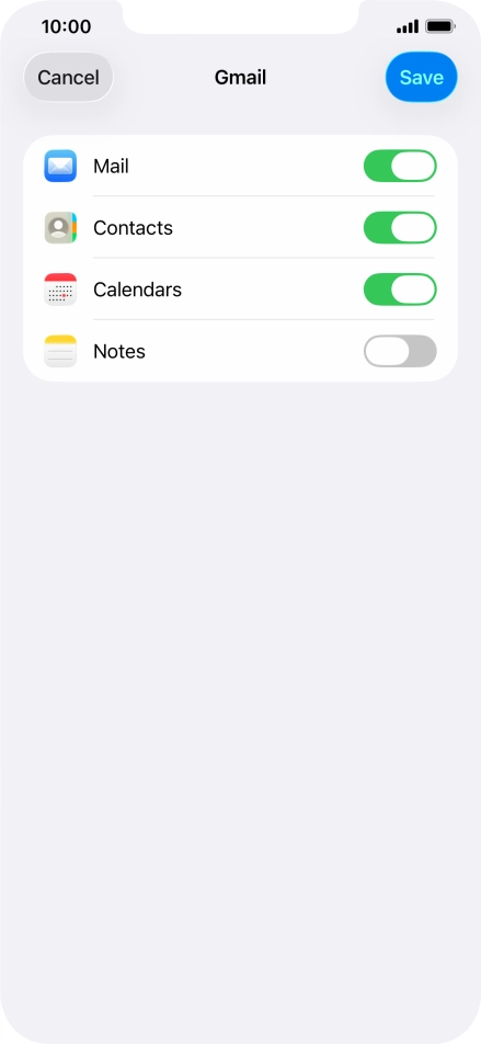 If this screen is displayed, you email account has been recognised and set up automatically. Follow the instructions on the screen to key in more information and finish setting up your phone.