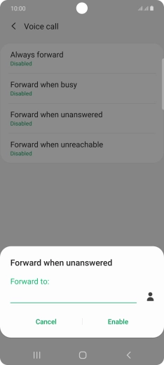 Key in +447953222222 and press Enable.