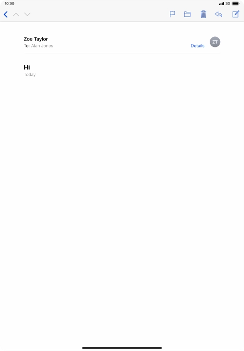 Slide your finger upwards starting from the bottom of the screen to return to the home screen.