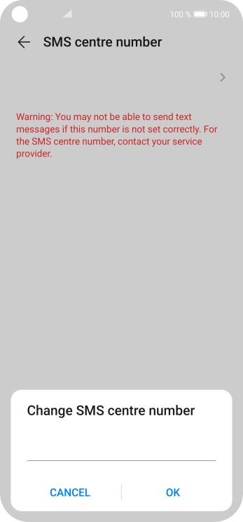 Key in +447958879879 and press OK.