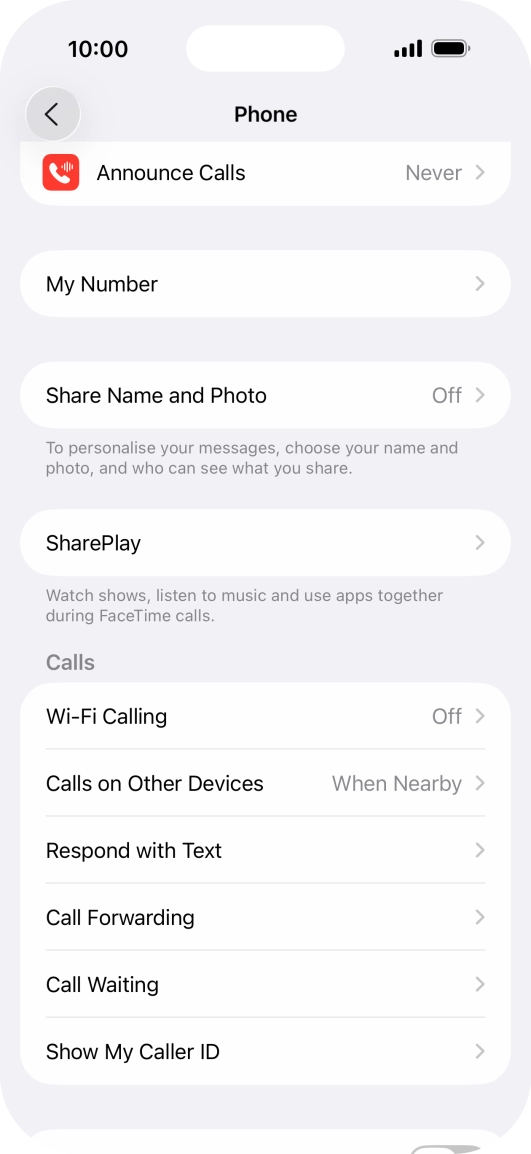 Press Wi-Fi Calling.