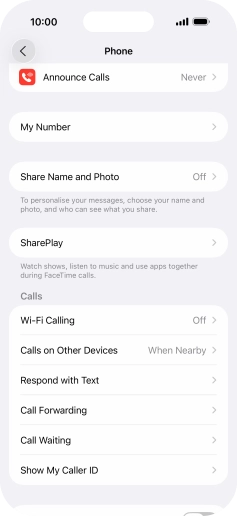 Press Wi-Fi Calling.