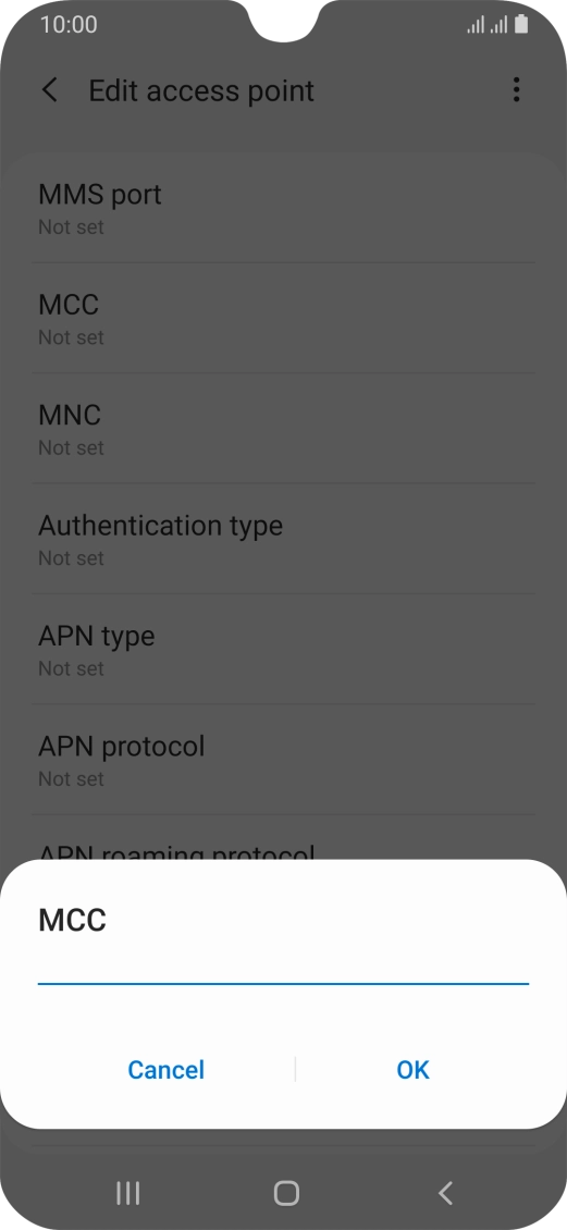 Key in 234 and press OK.