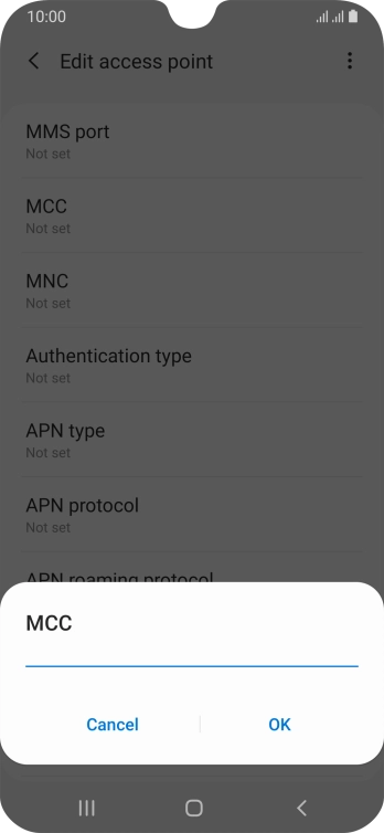 Key in 234 and press OK.