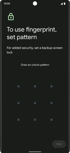Follow the instructions on the screen to create an additional phone lock code.