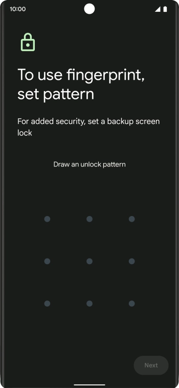 Follow the instructions on the screen to create an additional phone lock code.