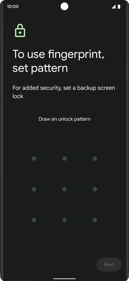 Follow the instructions on the screen to create an additional phone lock code.