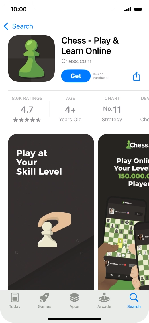 Press Get and follow the instructions on the screen to install the app.