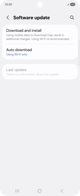 Press Download and install. If a new software version is available, it's displayed. Follow the instructions on the screen to update the phone software.